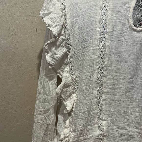 Free People The Amy Top In White Size L - Picture 11 of 16